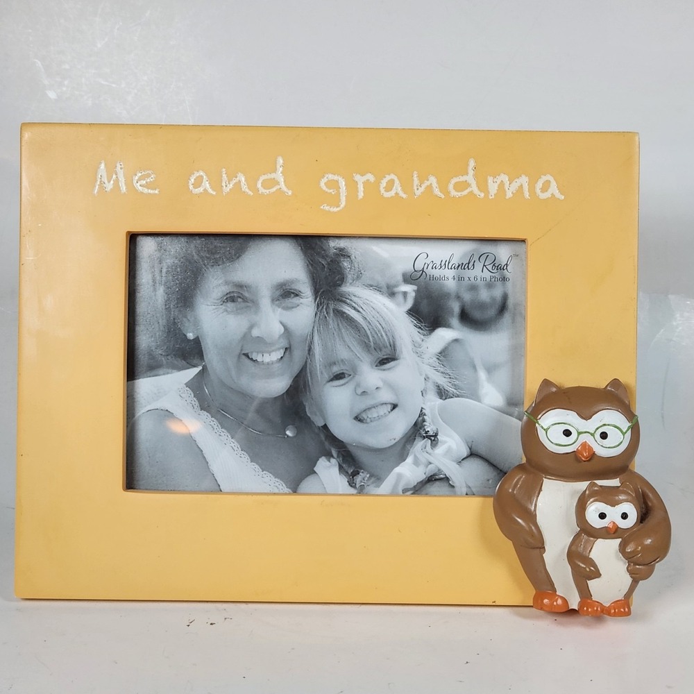 Me & Grandma Owl Resin Picture Frame 4x6‎ Photo